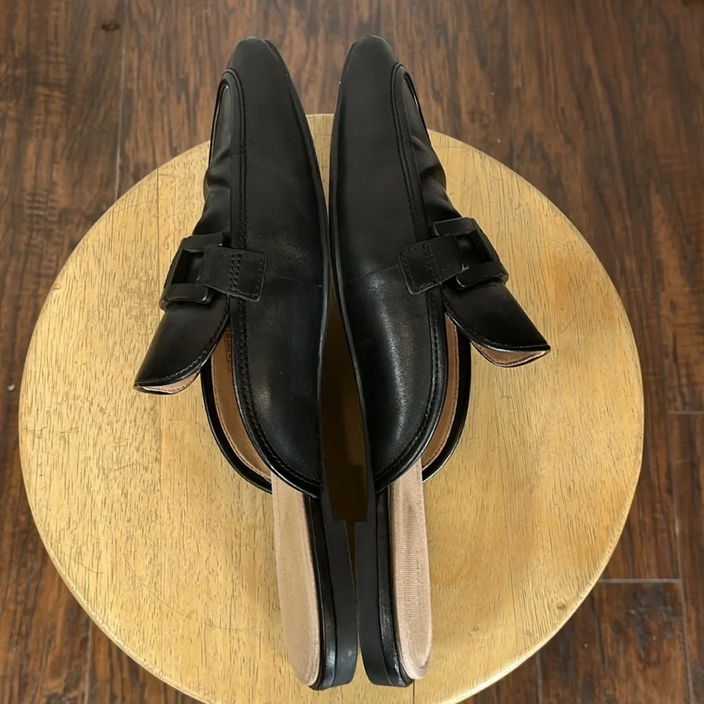 Women’s Rockport Trutech Black Size 9 Slip On Leather Shoes Mules - Picture 8 of 10